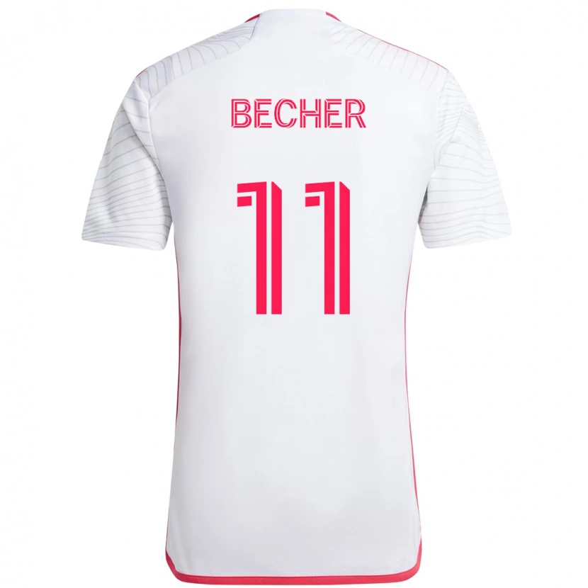 Danxen Donna Maglia Simon Becher #11 Bianco Magenta Kit Gara Away 2025/26 Maglietta