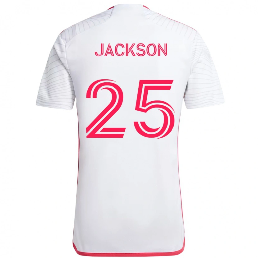Danxen Donna Maglia Aziel Jackson #25 Bianco Magenta Kit Gara Away 2025/26 Maglietta