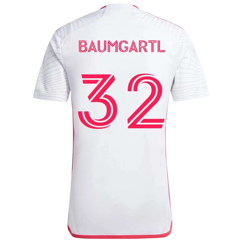 Danxen Donna Maglia Timo Baumgartl #32 Bianco Magenta Kit Gara Away 2025/26 Maglietta