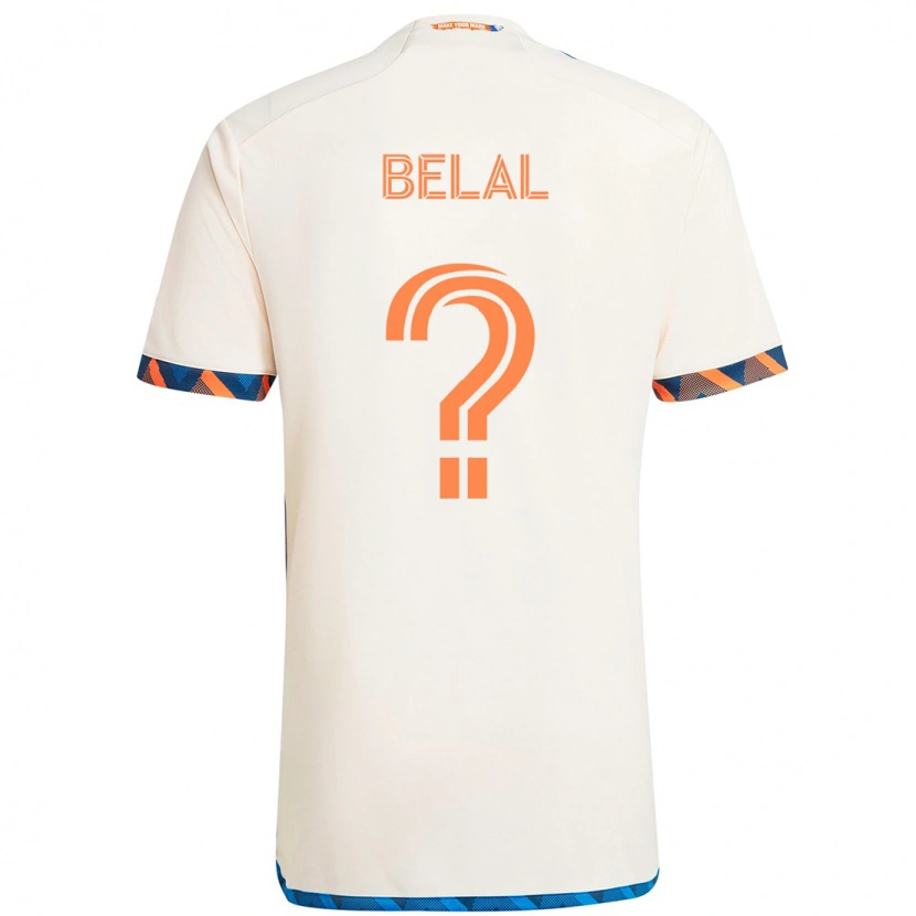 Danxen Donna Maglia Ryan Belal #0 Bianco Blu Arancione Kit Gara Away 2025/26 Maglietta
