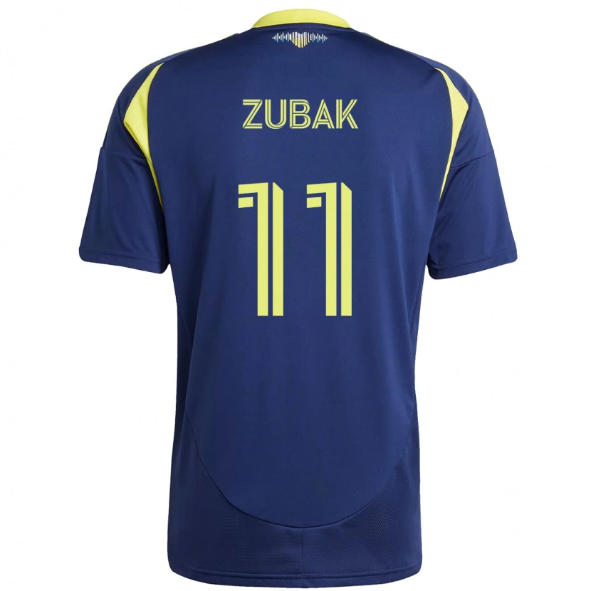 Danxen Donna Maglia Ethan Zubak #11 Blu Navy Giallo Kit Gara Away 2025/26 Maglietta