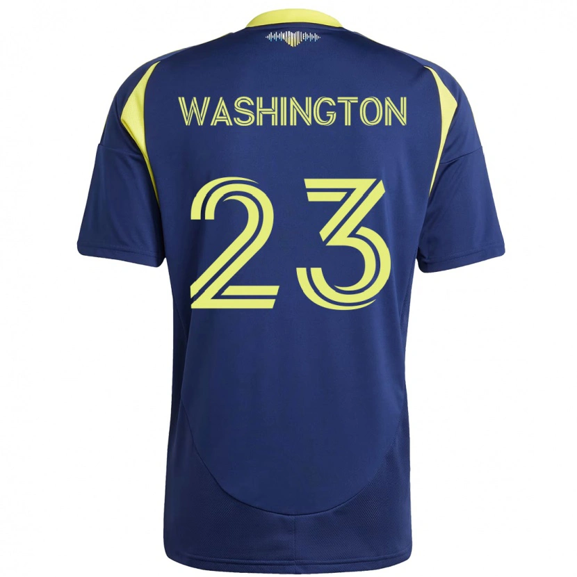 Danxen Donna Maglia Taylor Washington #23 Blu Navy Giallo Kit Gara Away 2025/26 Maglietta