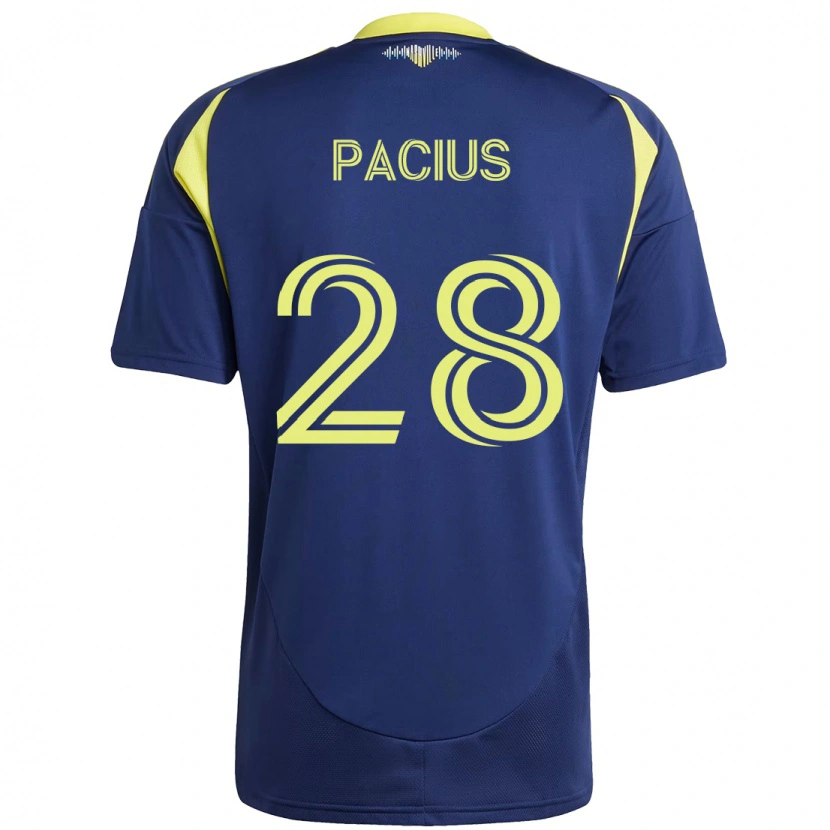 Danxen Donna Maglia Woobens Pacius #28 Blu Navy Giallo Kit Gara Away 2025/26 Maglietta
