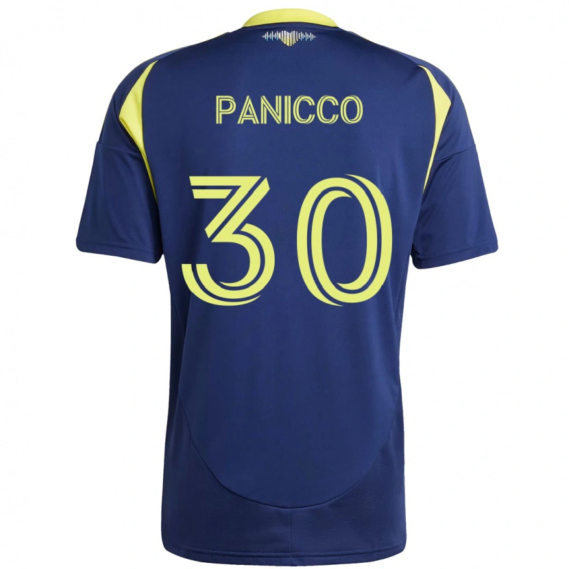 Danxen Donna Maglia Elliot Panicco #30 Blu Navy Giallo Kit Gara Away 2025/26 Maglietta