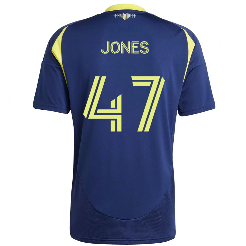 Danxen Donna Maglia Isaiah Jones #47 Blu Navy Giallo Kit Gara Away 2025/26 Maglietta