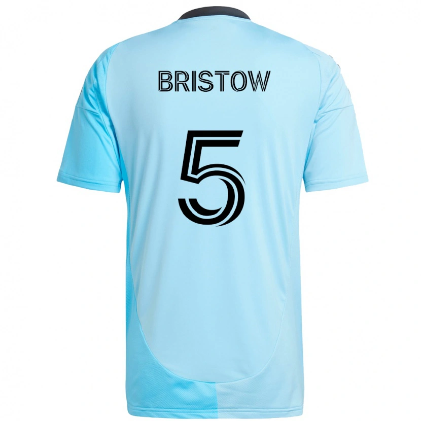 Danxen Donna Maglia Ethan Bristow #5 Azzurro Cielo Kit Gara Away 2025/26 Maglietta