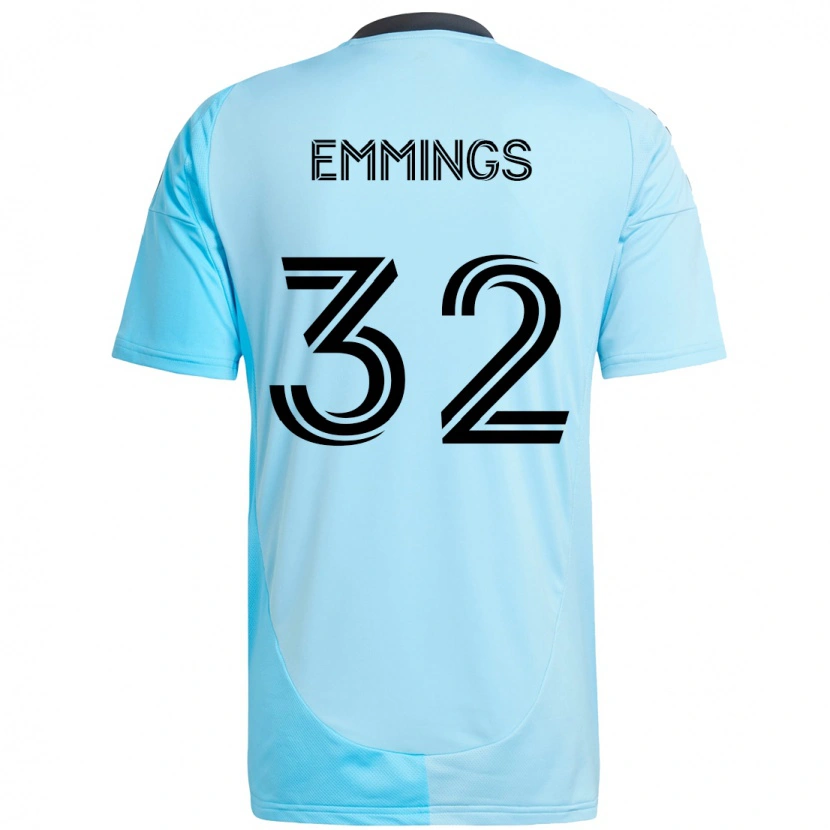 Danxen Donna Maglia Fred Emmings #32 Azzurro Cielo Kit Gara Away 2025/26 Maglietta