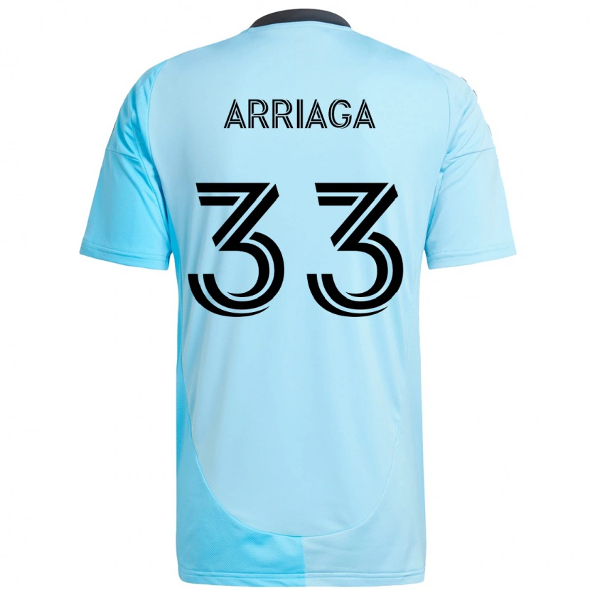 Danxen Donna Maglia Kervin Arriaga #33 Azzurro Cielo Kit Gara Away 2025/26 Maglietta
