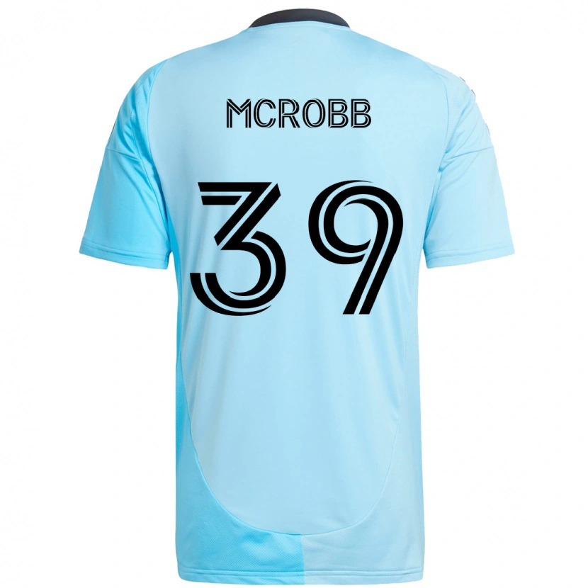Danxen Donna Maglia Finn Mcrobb #39 Azzurro Cielo Kit Gara Away 2025/26 Maglietta