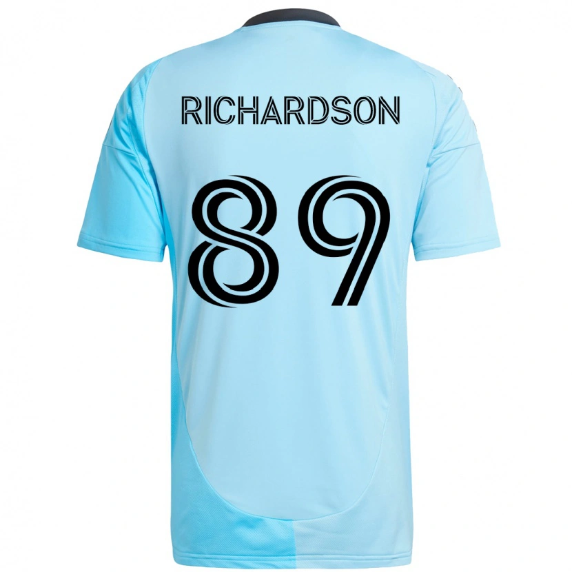 Danxen Donna Maglia Nick Richardson #89 Azzurro Cielo Kit Gara Away 2025/26 Maglietta