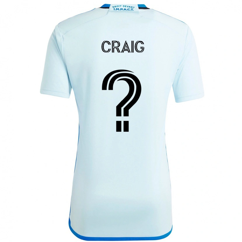 Danxen Donna Maglia Brandan Craig #0 Azzurro Cielo Blu Scuro Kit Gara Away 2025/26 Maglietta