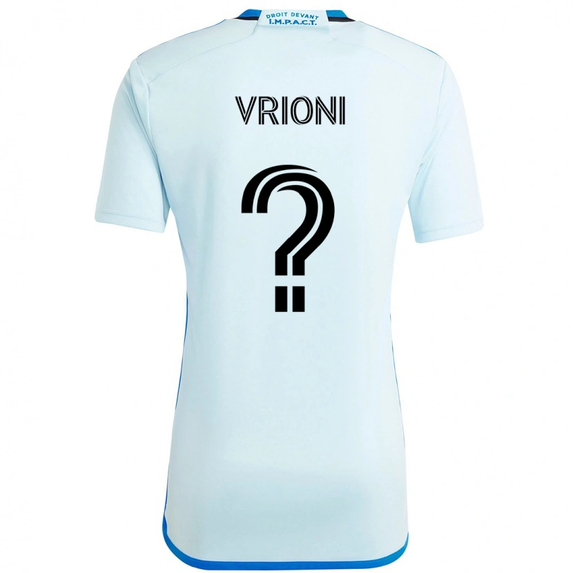 Danxen Donna Maglia Giacomo Vrioni #0 Azzurro Cielo Blu Scuro Kit Gara Away 2025/26 Maglietta