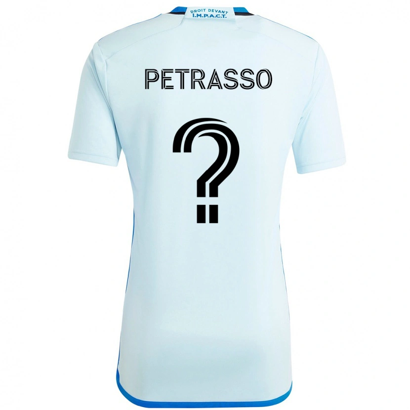 Danxen Donna Maglia Luca Petrasso #0 Azzurro Cielo Blu Scuro Kit Gara Away 2025/26 Maglietta