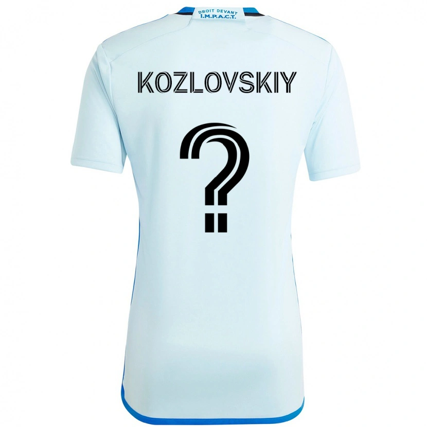 Danxen Donna Maglia Sergei Kozlovskiy #0 Azzurro Cielo Blu Scuro Kit Gara Away 2025/26 Maglietta