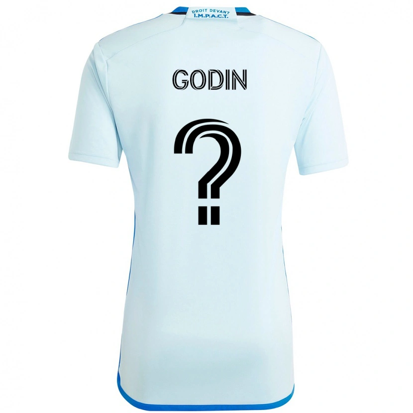 Danxen Donna Maglia Étienne Godin #0 Azzurro Cielo Blu Scuro Kit Gara Away 2025/26 Maglietta