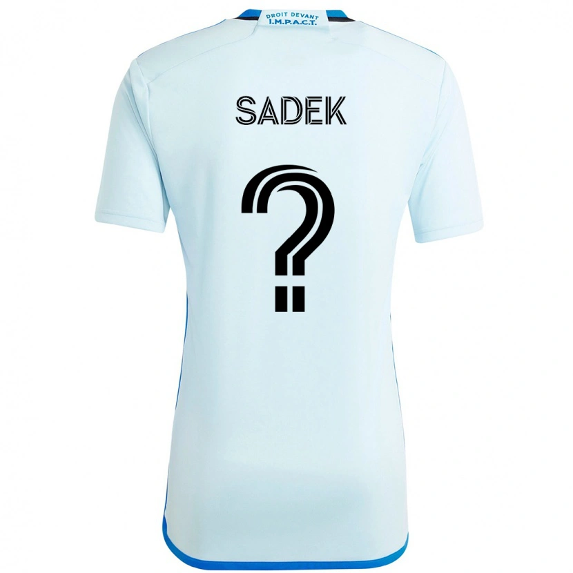 Danxen Donna Maglia Aghilas Sadek #0 Azzurro Cielo Blu Scuro Kit Gara Away 2025/26 Maglietta