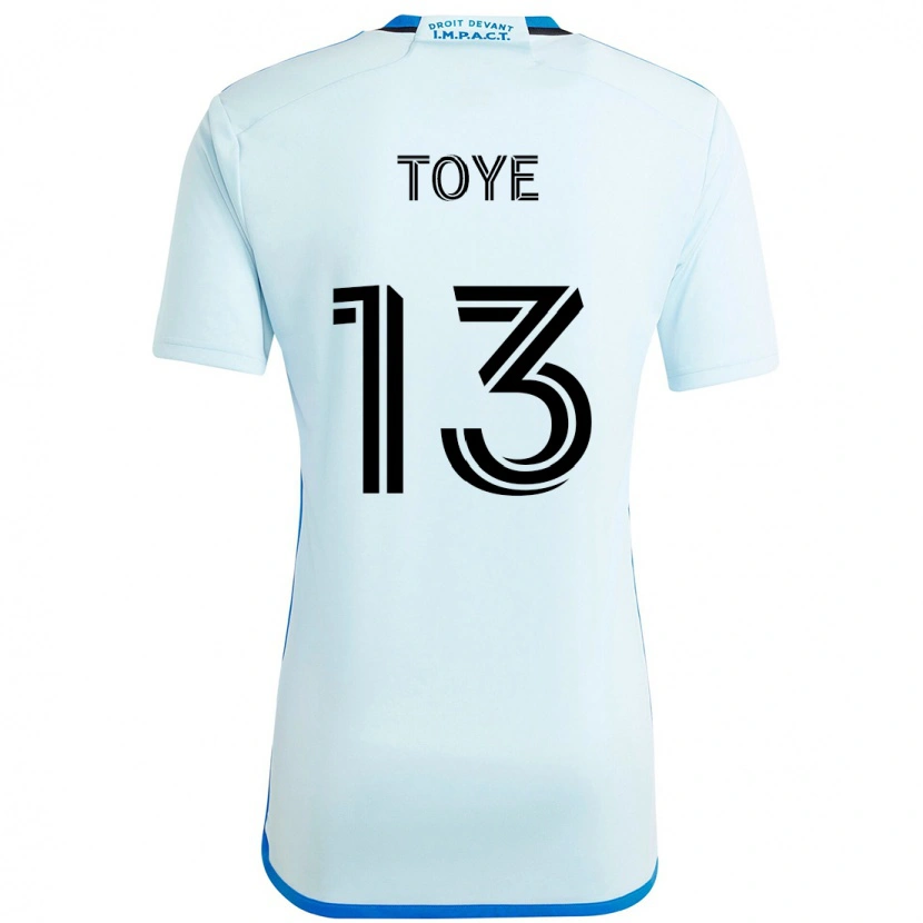 Danxen Donna Maglia Mason Toye #13 Azzurro Cielo Blu Scuro Kit Gara Away 2025/26 Maglietta