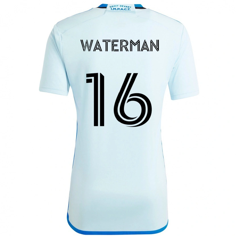 Danxen Donna Maglia Joel Waterman #16 Azzurro Cielo Blu Scuro Kit Gara Away 2025/26 Maglietta