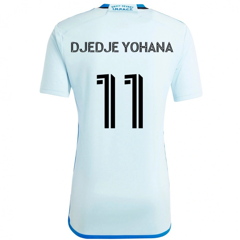 Danxen Donna Maglia Kabie Djedje Yohana #11 Azzurro Cielo Blu Scuro Kit Gara Away 2025/26 Maglietta