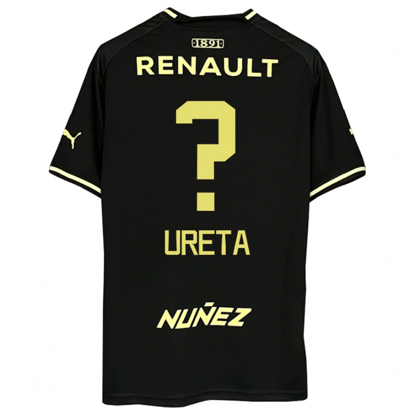 Danxen Donna Maglia Mateo Ureta #0 Nero Giallo Kit Gara Away 2025/26 Maglietta