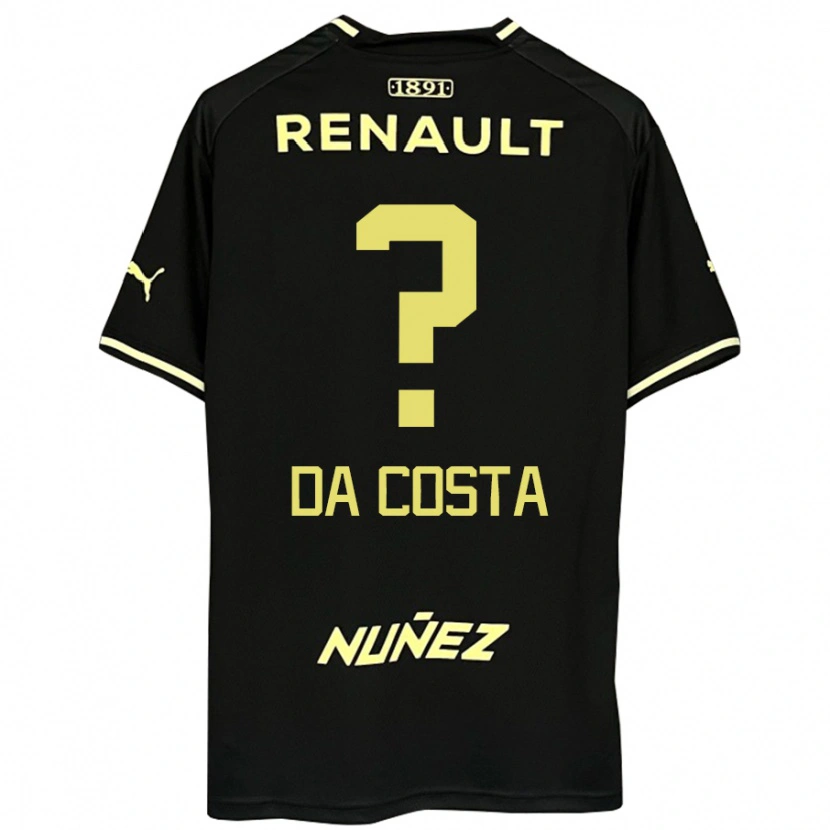 Danxen Donna Maglia Paulo Da Costa #0 Nero Giallo Kit Gara Away 2025/26 Maglietta