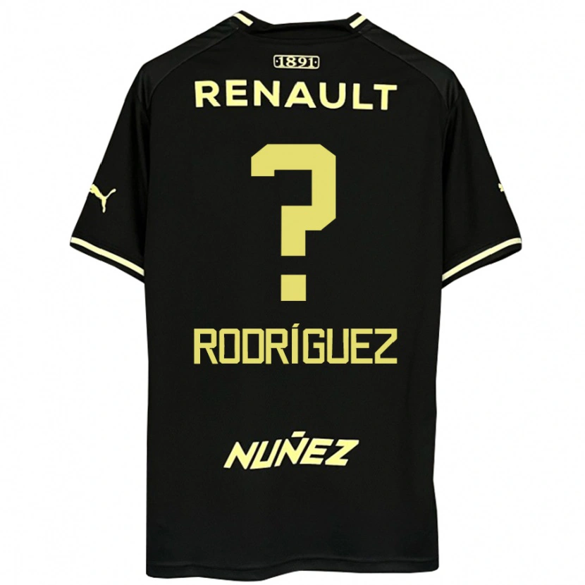 Danxen Donna Maglia Juan Rodríguez #0 Nero Giallo Kit Gara Away 2025/26 Maglietta
