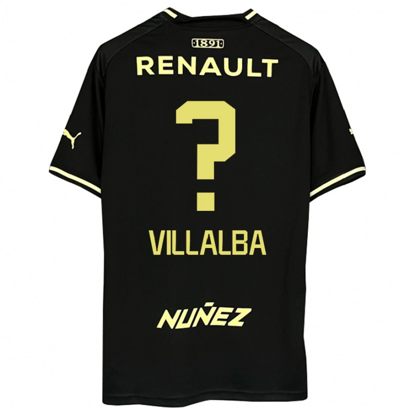 Danxen Donna Maglia Héctor Villalba #0 Nero Giallo Kit Gara Away 2025/26 Maglietta