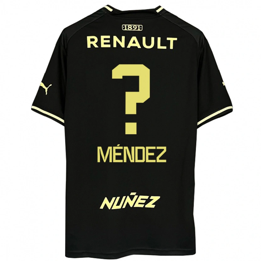 Danxen Donna Maglia Diego Méndez #0 Nero Giallo Kit Gara Away 2025/26 Maglietta