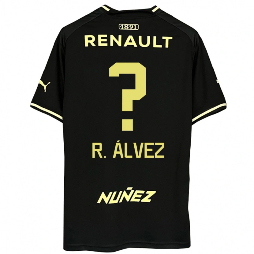 Danxen Donna Maglia Rodrigo Álvez #0 Nero Giallo Kit Gara Away 2025/26 Maglietta