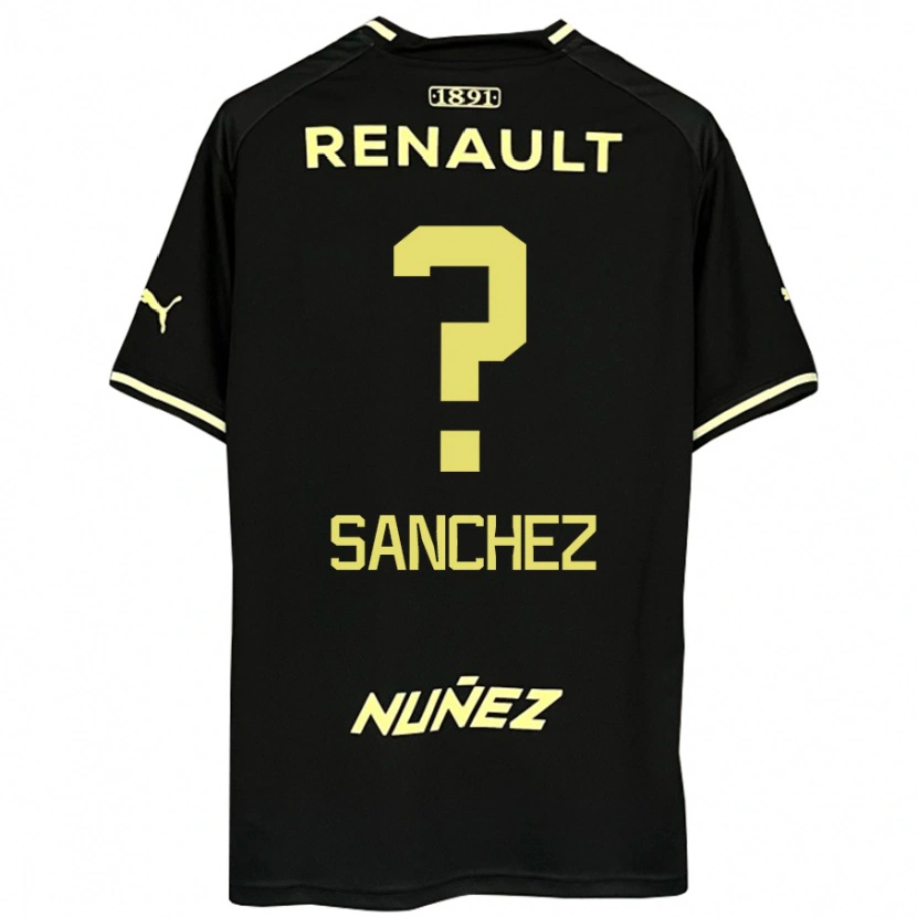 Danxen Donna Maglia Juan Sanchez #0 Nero Giallo Kit Gara Away 2025/26 Maglietta