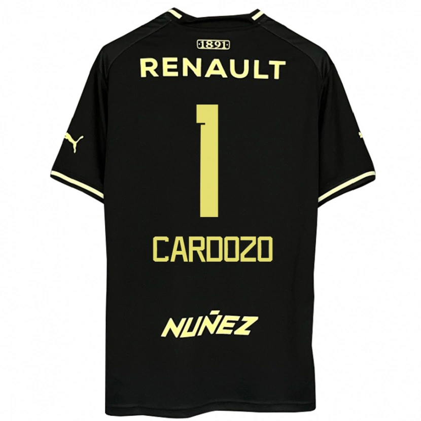 Danxen Donna Maglia Thiago Cardozo #1 Nero Giallo Kit Gara Away 2025/26 Maglietta