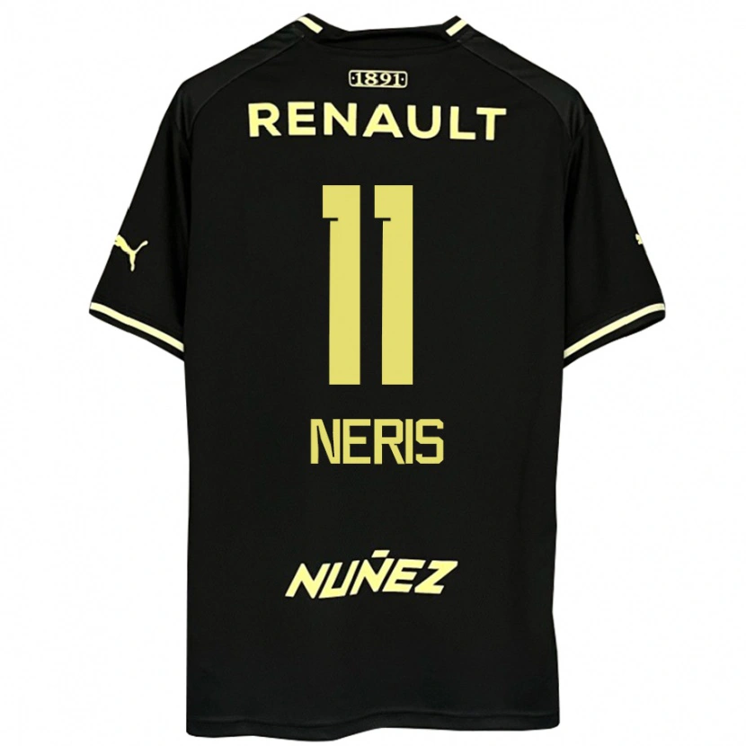 Danxen Donna Maglia José Neris #11 Nero Giallo Kit Gara Away 2025/26 Maglietta