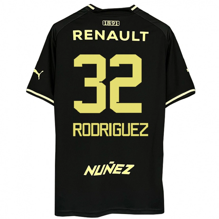 Danxen Donna Maglia Randall Rodríguez #32 Nero Giallo Kit Gara Away 2025/26 Maglietta