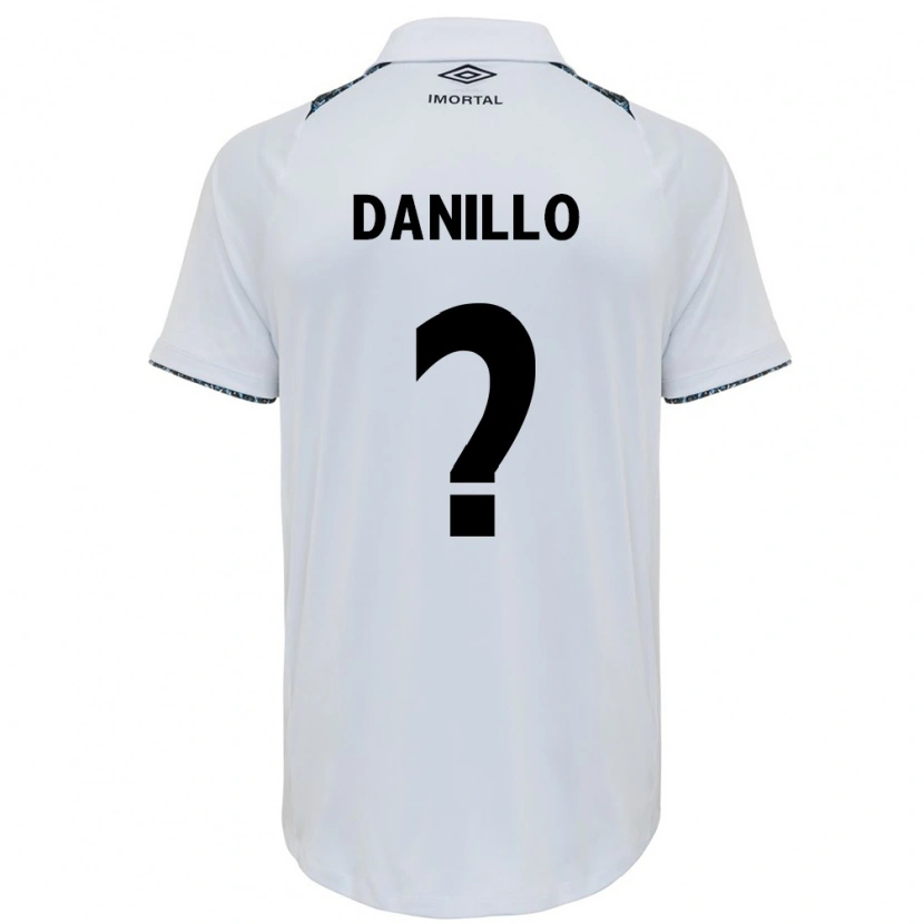 Danxen Donna Maglia Danillo #0 Bianco Blu Kit Gara Away 2025/26 Maglietta