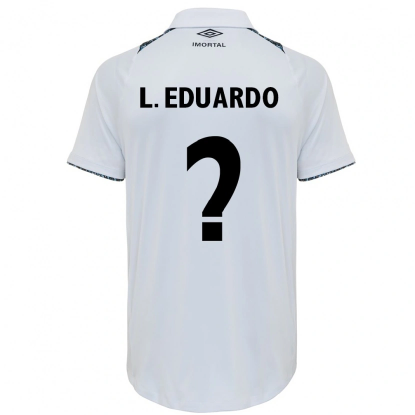 Danxen Donna Maglia Luis Eduardo #0 Bianco Blu Kit Gara Away 2025/26 Maglietta