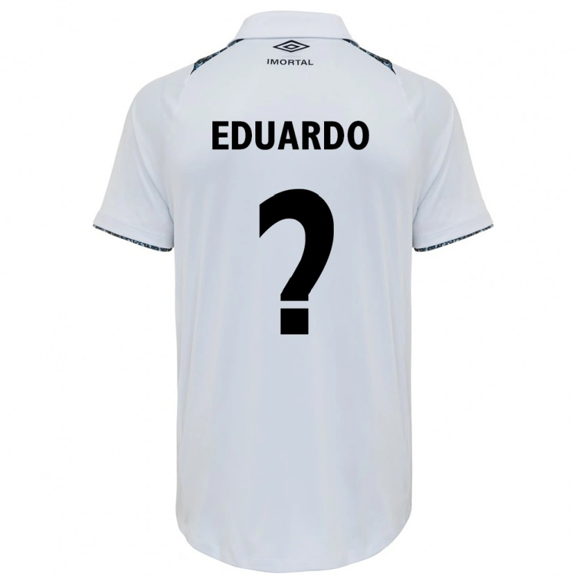 Danxen Donna Maglia Eduardo #0 Bianco Blu Kit Gara Away 2025/26 Maglietta