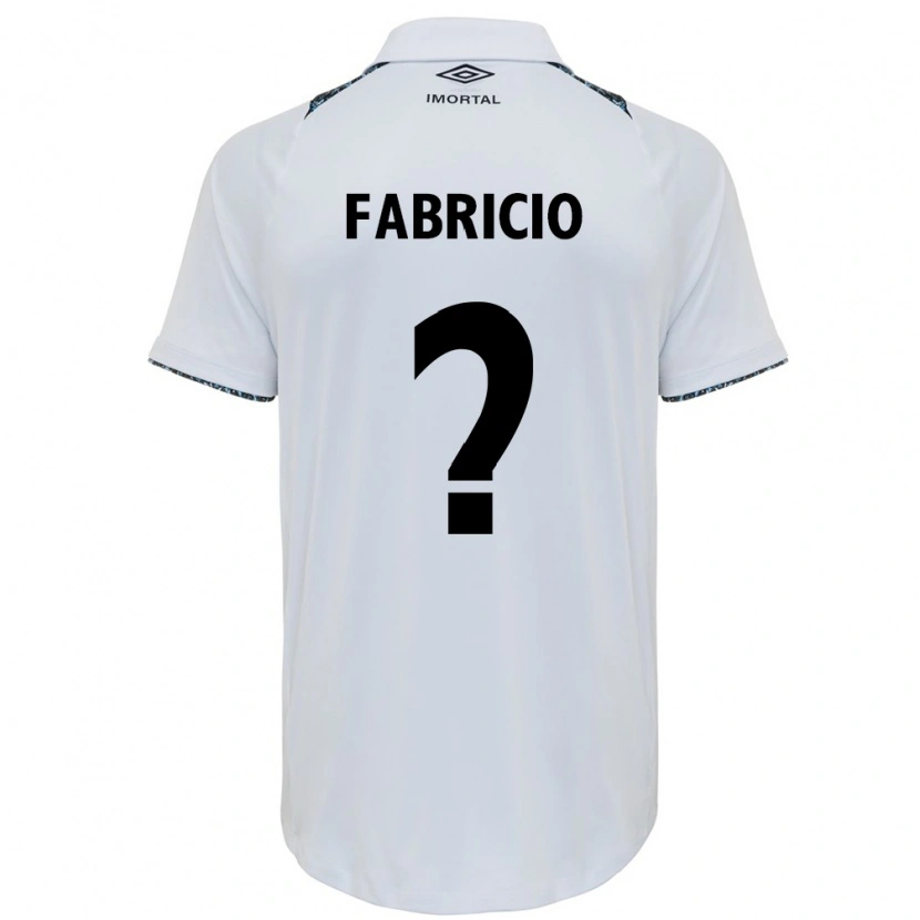 Danxen Donna Maglia Fabricio #0 Bianco Blu Kit Gara Away 2025/26 Maglietta