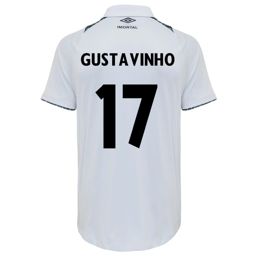 Danxen Donna Maglia Gustavinho #17 Bianco Blu Kit Gara Away 2025/26 Maglietta