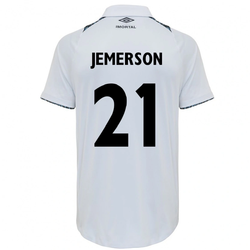 Danxen Donna Maglia Jemerson #21 Bianco Blu Kit Gara Away 2025/26 Maglietta