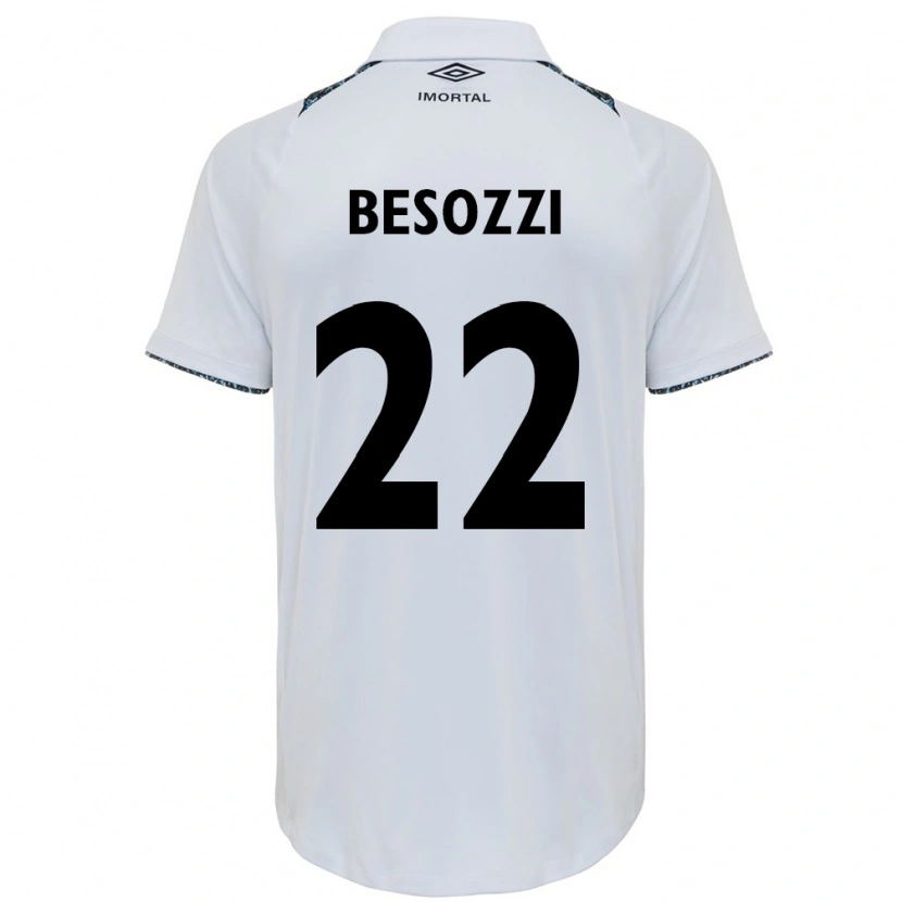 Danxen Donna Maglia Lucas Besozzi #22 Bianco Blu Kit Gara Away 2025/26 Maglietta
