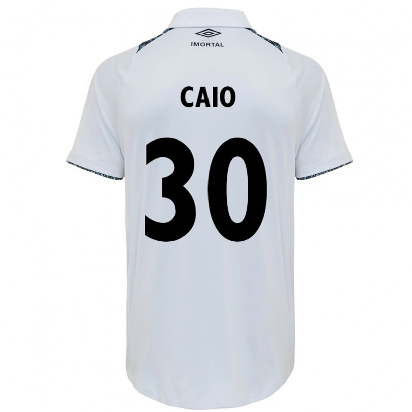 Danxen Donna Maglia Rodrigo Caio #30 Bianco Blu Kit Gara Away 2025/26 Maglietta