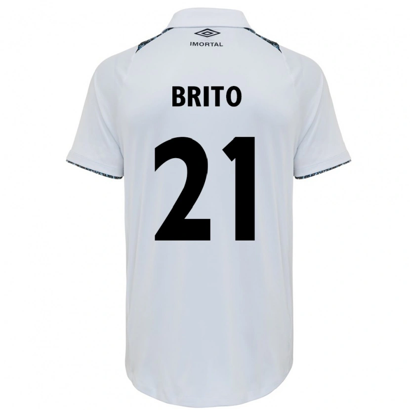 Danxen Donna Maglia Brito #21 Bianco Blu Kit Gara Away 2025/26 Maglietta
