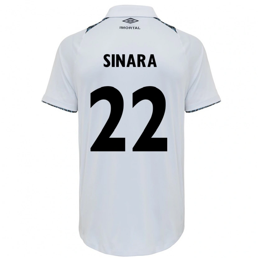 Danxen Donna Maglia Sinara #22 Bianco Blu Kit Gara Away 2025/26 Maglietta