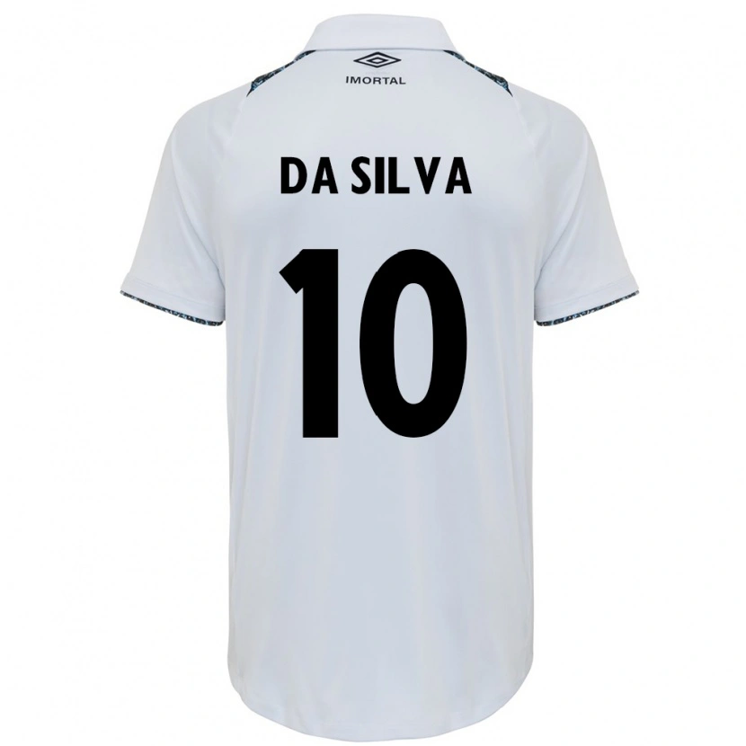 Danxen Donna Maglia Juliana Odilon Da Silva #10 Bianco Blu Kit Gara Away 2025/26 Maglietta