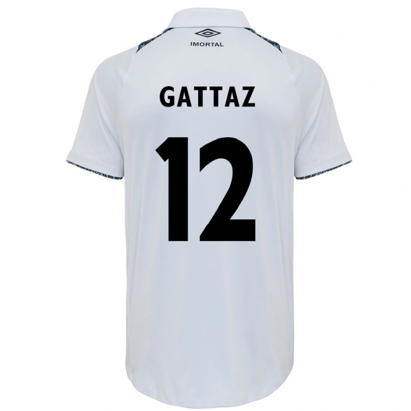Danxen Donna Maglia Caroline De Oliveira Saad Gattaz #12 Bianco Blu Kit Gara Away 2025/26 Maglietta