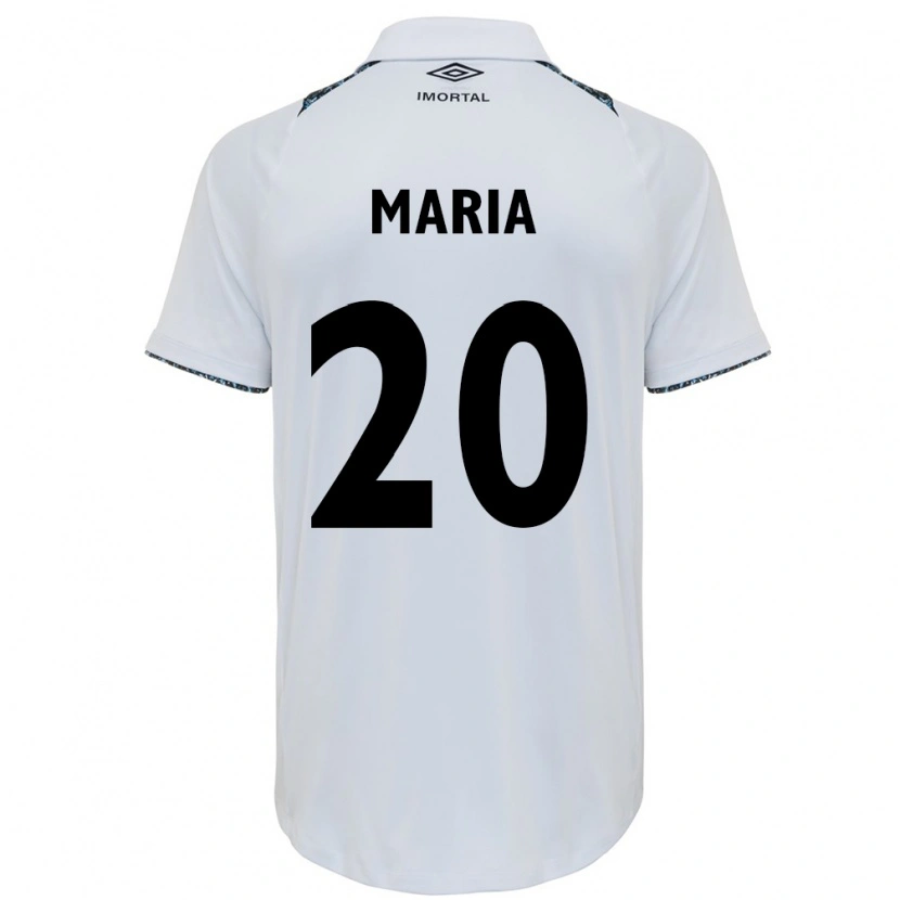 Danxen Donna Maglia Maria De Lourdes Ribeiro Silva #20 Bianco Blu Kit Gara Away 2025/26 Maglietta