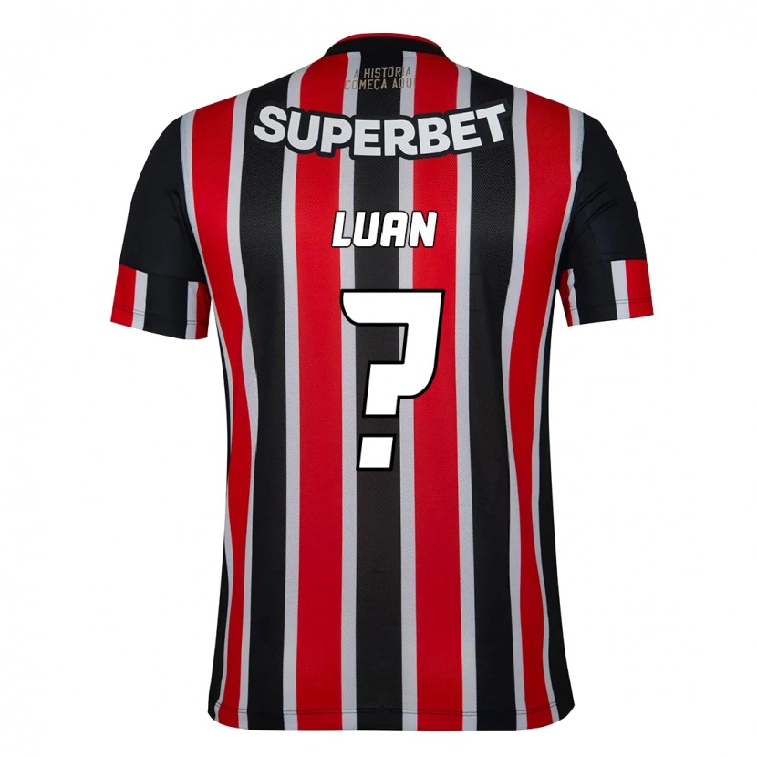 Danxen Donna Maglia Luan Santos #0 Nero Rosso Kit Gara Away 2025/26 Maglietta