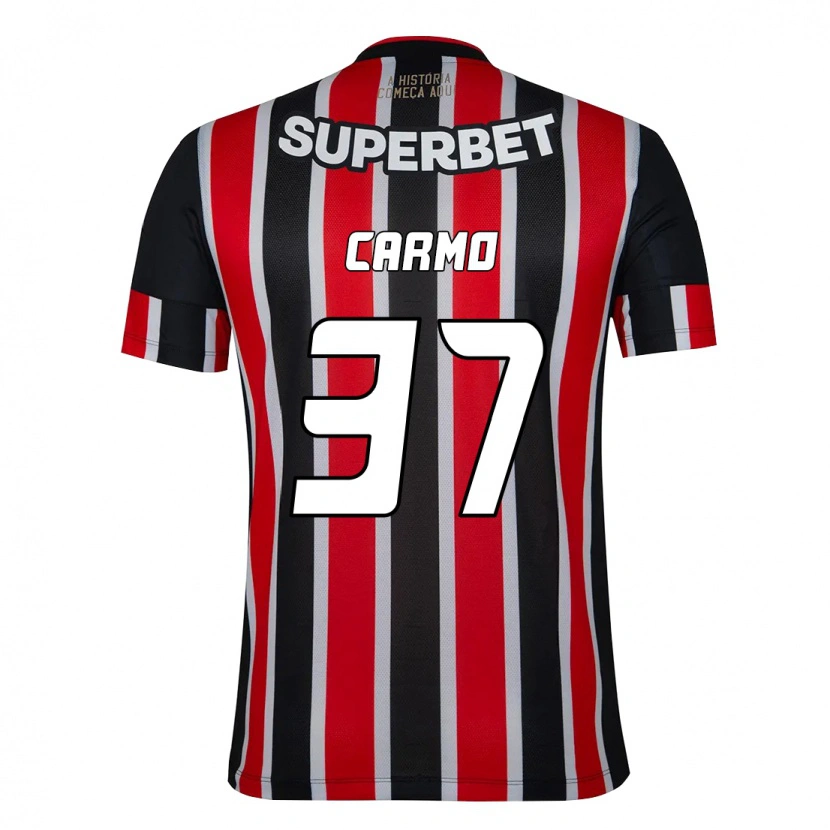Danxen Donna Maglia Henrique Carmo #37 Nero Rosso Kit Gara Away 2025/26 Maglietta
