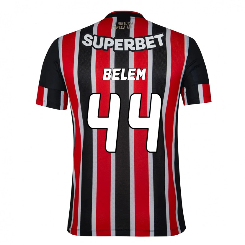 Danxen Donna Maglia Matheus Belém #44 Nero Rosso Kit Gara Away 2025/26 Maglietta