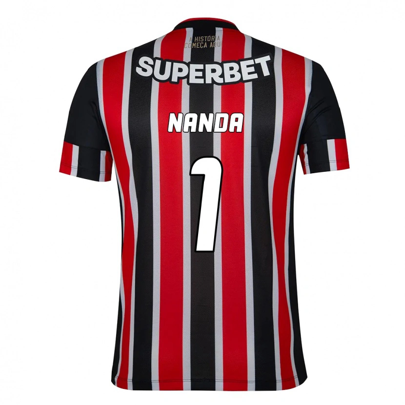 Danxen Donna Maglia Nanda #1 Nero Rosso Kit Gara Away 2025/26 Maglietta